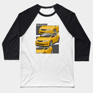 Yellow Honda Civic 5d Baseball T-Shirt